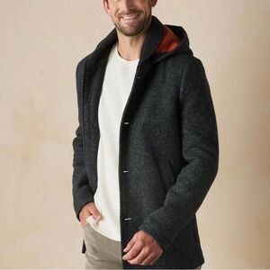 The Normal Brand Balboa City Peacoat wool coat gray M